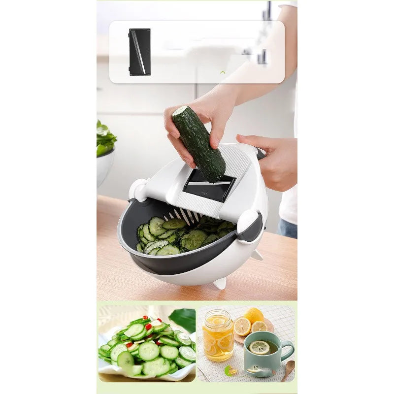 Shredding Machine Grater Chopper Function Slicer Basin Drain Basket Potato Grater Kitchen Household