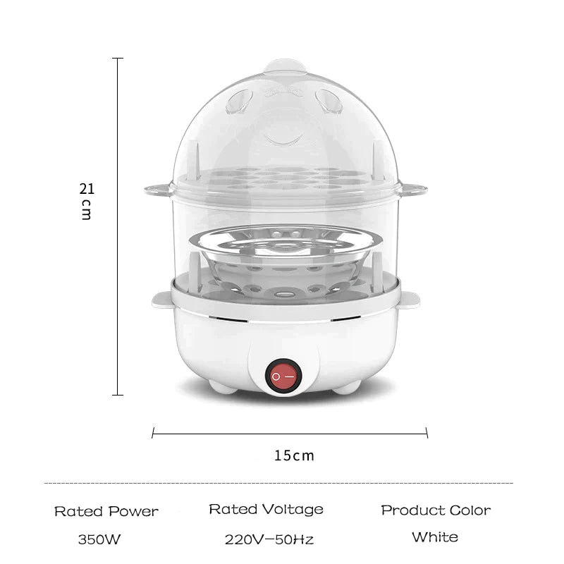 Multifunction Egg Boiler Double Layers Electric Egg Cooker Steamer Corn Milk Steamed Rapid Breakfast Cooking Appliances Kitchen