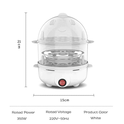 Multifunction Egg Boiler Double Layers Electric Egg Cooker Steamer Corn Milk Steamed Rapid Breakfast Cooking Appliances Kitchen